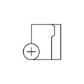 Outline icon - Folder Royalty Free Stock Photo