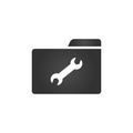 Folder Icon tools or settings in trendy flat style isolated on white background, for your web site design, app, logo, UI. Vector i Royalty Free Stock Photo