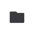 Folder icon. Vector folder. Folder shape template. Element for design mobile app or website. Interface button