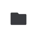 Folder icon. Vector folder. Folder shape template. Element for design mobile app or website. Interface button Royalty Free Stock Photo