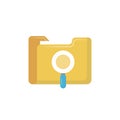 Folder vector flat color icon Royalty Free Stock Photo