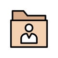Folder vector flat color  icon Royalty Free Stock Photo