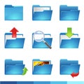 Folder icons Royalty Free Stock Photo