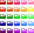 Folder icons Royalty Free Stock Photo