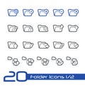 Folder Icons - 1 of 2 // Line Series Royalty Free Stock Photo