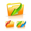 Folder icons set Royalty Free Stock Photo