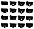 Folder icons set Royalty Free Stock Photo