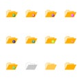 Folder icons set no.1 - yellow