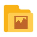 Folder image color VECTOR icon Royalty Free Stock Photo