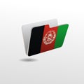 Folder with the image of the flag of AFGANISTAN Royalty Free Stock Photo