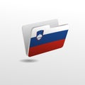 folder with the image of the flag of SLOVENIA