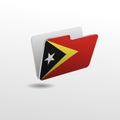 Folder with the image of the flag of TIMOR-LESTE