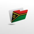 Folder with the image of the flag of VANUATU