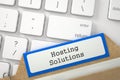 Folder Index with Inscription Hosting Solutions. 3D.