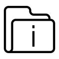 Folder Information Line icon