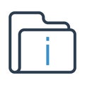 Folder information line icon