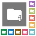 Folder information square flat icons