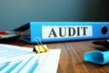 Folder with internal company audit report Royalty Free Stock Photo