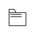 Folder Line Icon Vector