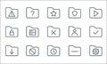 folder line icons. linear set. quality vector line set such as setting, clock, download, minus, block, lock, user, shield, help