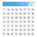 Folder Line Icons Set