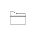 Folder linear icon in a flat design in black color. Vector illustration eps10 Royalty Free Stock Photo