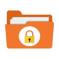 Folder lock icon Royalty Free Stock Photo