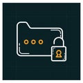 folder lock icon. Vector illustration decorative design Royalty Free Stock Photo