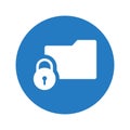 Folder lock, protection icon