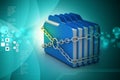 Folder locked by chains Royalty Free Stock Photo