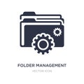 folder management icon on white background. Simple element illustration from Web hosting concept