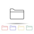 folder multi color style icon. Simple thin line, outline vector of web icons for ui and ux, website or mobile application Royalty Free Stock Photo