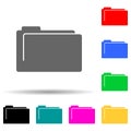 folder multi color style icon. Simple thin line, outline vector of web icons for ui and ux, website or mobile application Royalty Free Stock Photo