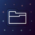 Folder nolan button icon. Simple thin line, outline vector of web icons for ui and ux, website or mobile application Royalty Free Stock Photo