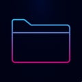 Folder nolan icon. Simple thin line, outline vector of web icons for ui and ux, website or mobile application Royalty Free Stock Photo