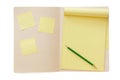 Folder with Notepad Royalty Free Stock Photo