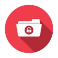 Folder open password protection security unclose unlock icon. Vector icon Royalty Free Stock Photo
