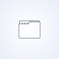 Folder, organizer, vector best gray line icon Royalty Free Stock Photo
