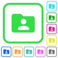 Folder owner vivid colored flat icons icons