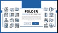 folder paper business file empty landing header vector Royalty Free Stock Photo