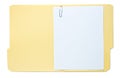 Folder with Paperwork Isolated on White