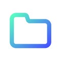 Folder pixel perfect gradient linear ui icon Royalty Free Stock Photo