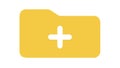 Folder Plus Icon, Add New File Document, vector design Generative AI Royalty Free Stock Photo