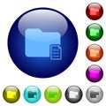 Folder properties color glass buttons