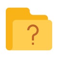 Folder question mark color VECTOR icon Royalty Free Stock Photo
