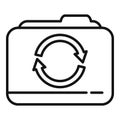 Folder recovery icon outline vector. Document data Royalty Free Stock Photo