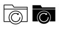 Folder Refresh Black Icon Bundle for Updated Files and Directory Synchronization Royalty Free Stock Photo