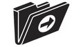 Folder with Refresh Icon, Data Update & Document Synchronization, vector design Generative AI Royalty Free Stock Photo