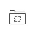 Folder refresh line icon