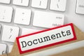 Folder Register with Documents. 3D.